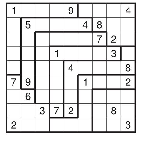Irregular Sudoku Printable